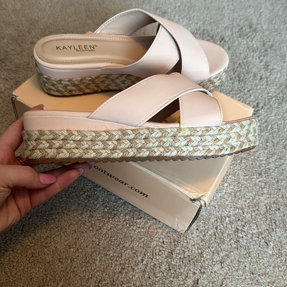 Nude Kayleen by Los Angeles wedge sandal - Picture 3 of 5